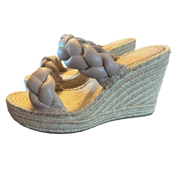 Kenneth Cole Olivia Braid Slip On Espadrille Wedge Platform  Sandals NEW 10 - Picture 7 of 11